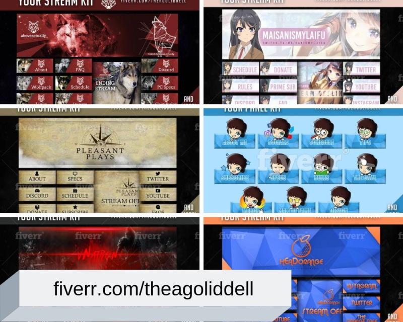 Complete Custom Twitch Themes by theagoliddell