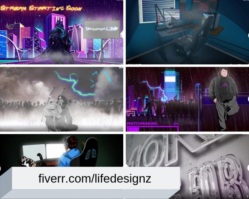 Custom Animated Loop Video for Twitch & YouTube by lifedesignz
